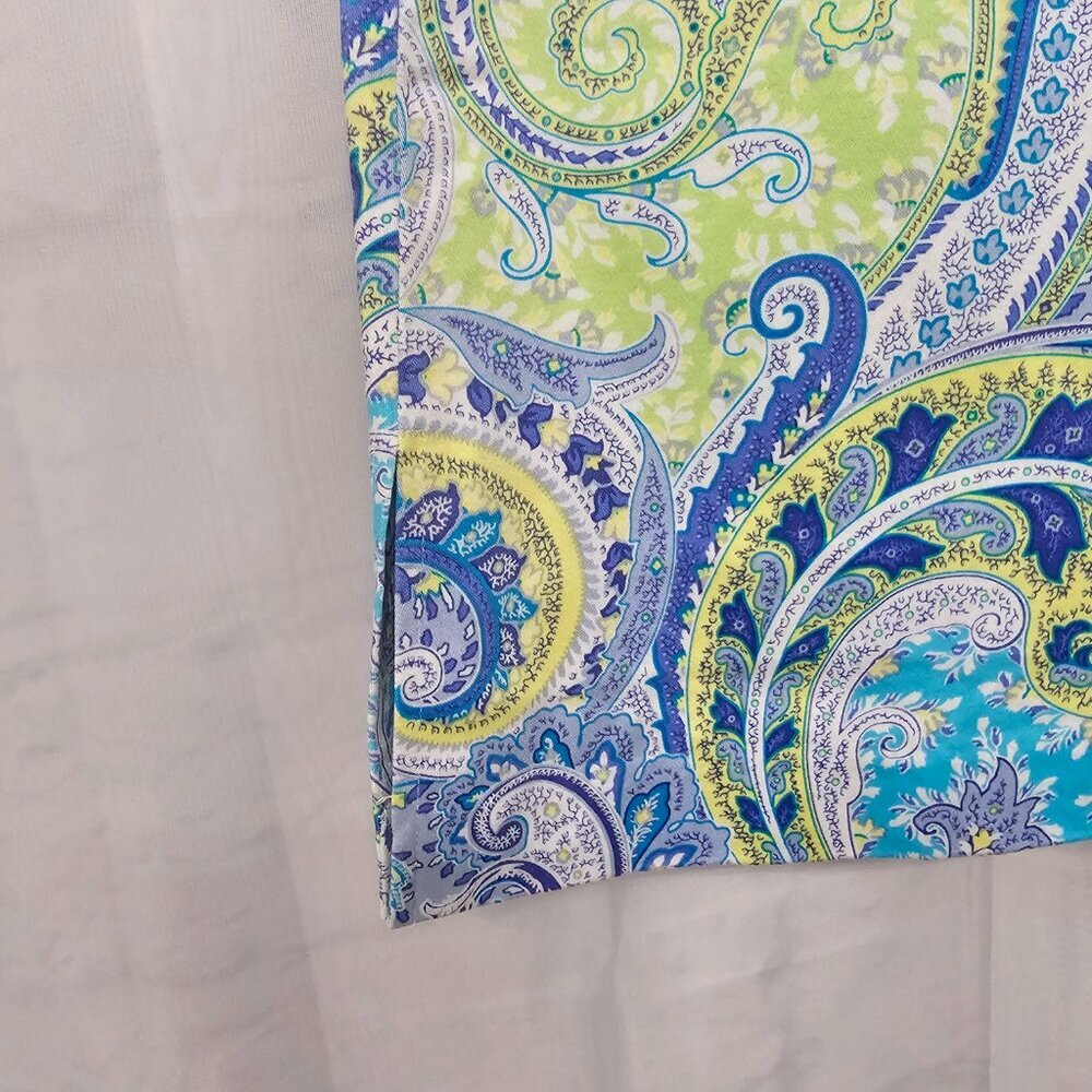 Alanni Blue Green Paisley Skort Boho Floral Retro Mod 10 - Picture 4 of 12